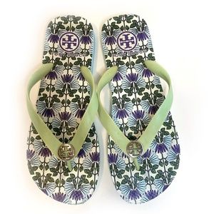 TORY BURCH Floral Flip Flops